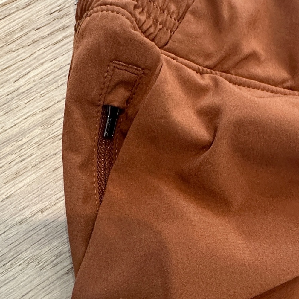 Athleta Brown Jogger Pants with side ribbed detail - Picture 5 of 6